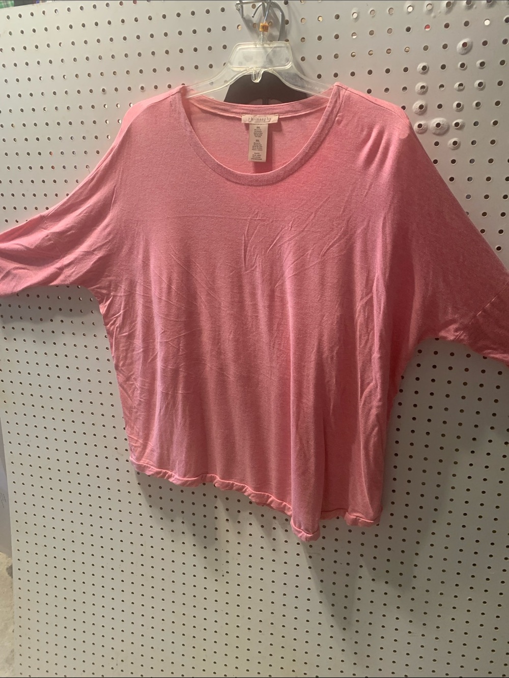 Philosophy Soft Pink short Sleeve Relaxed Blouse
